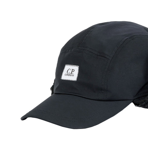 C.P. Company Chrome-R Earflap Cap Black 999 15CMAC083A Degli Uberti